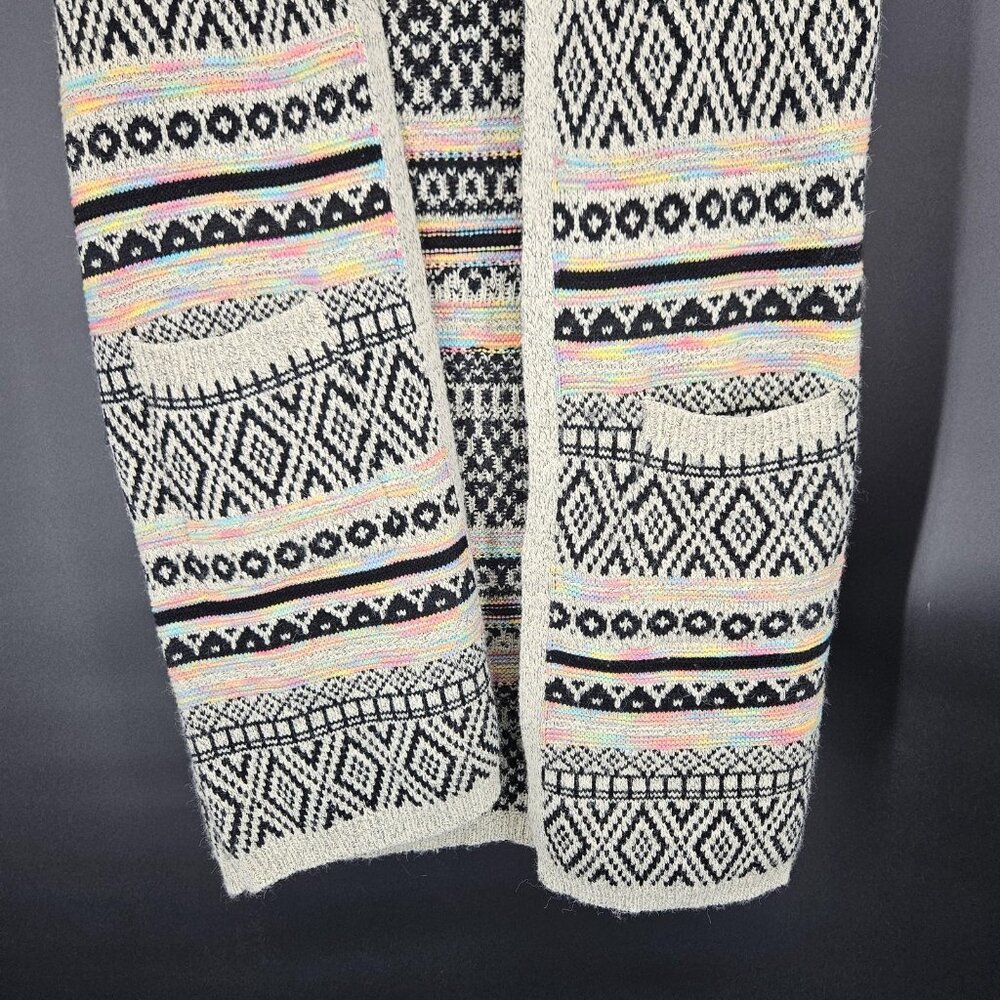 Monteau Sweater Vest Womens Large Hooded Knit Boho Pockets Layering Pullover - Picture 4 of 10